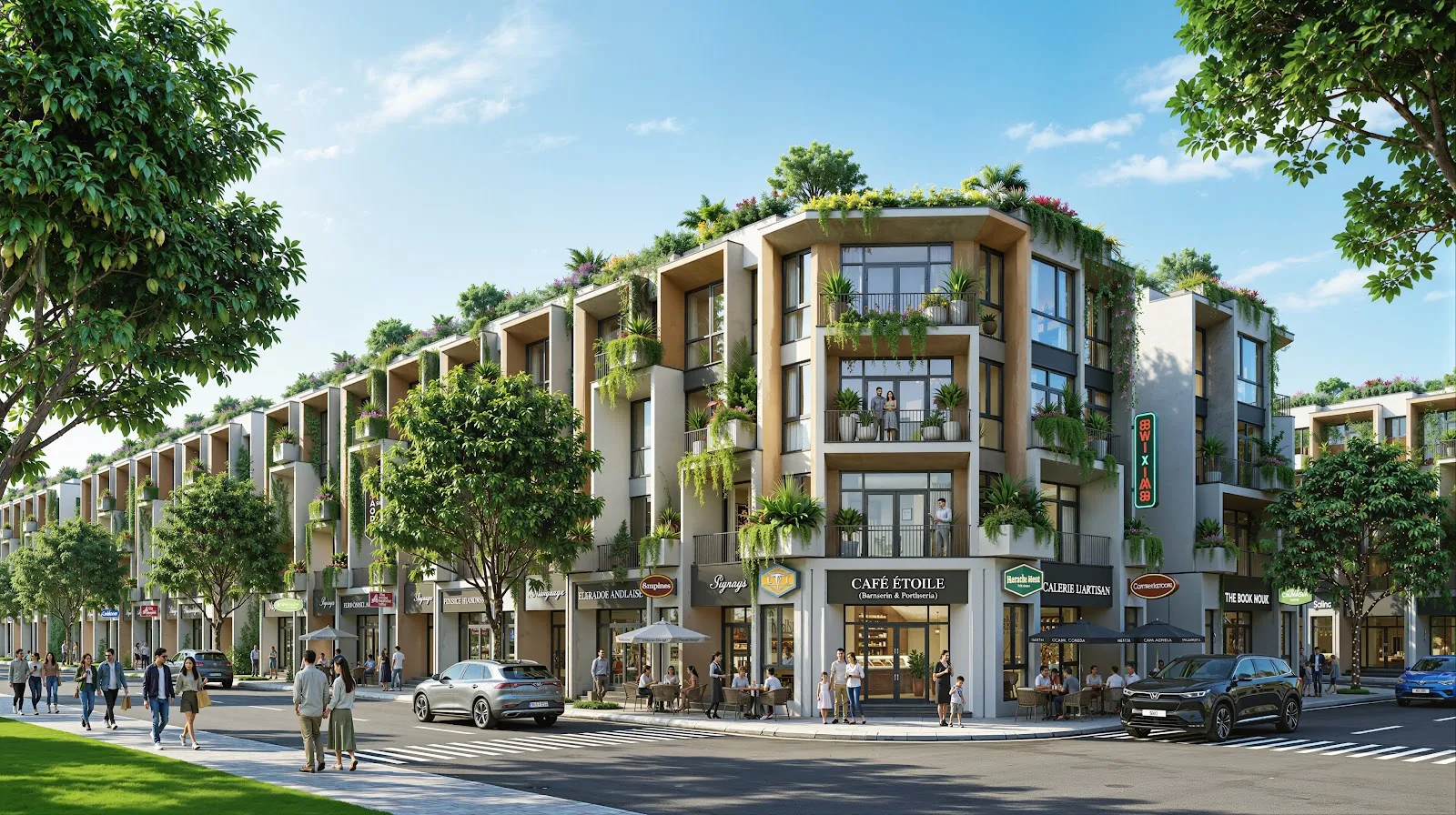 Mẫu nhà phố góc